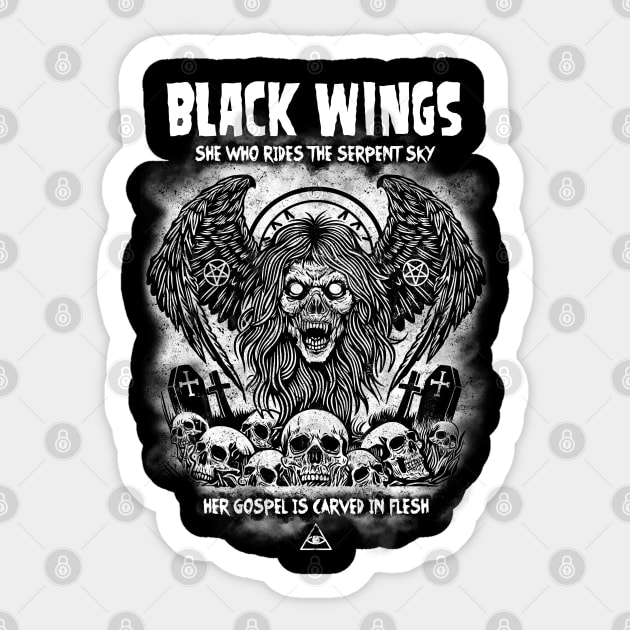 BLACK WINGS Sticker by artslaves